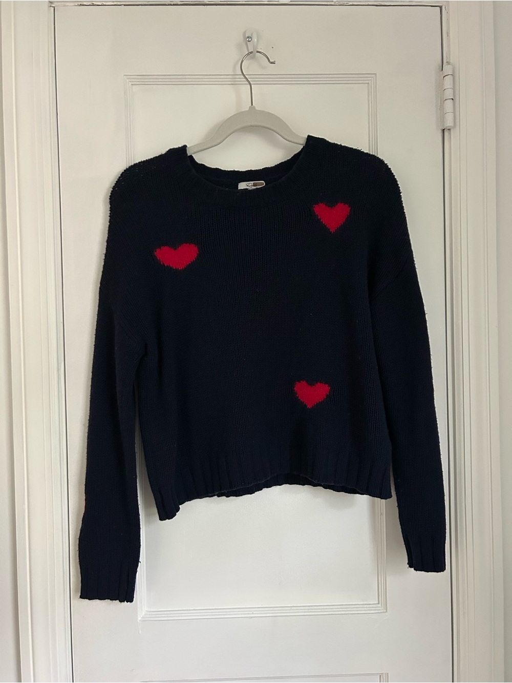 Rails Navy Red Wool Crewneck Marissa Sweater Size M